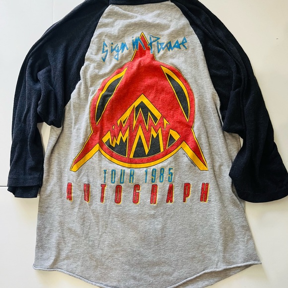 Autograph Band Sign in Please Vintage Single Stitch Tour Shirt Jersey 1985 - Picture 9 of 12